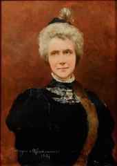 Queen Elisabeth of Romania portrait by Tadeusz Ajdukiewicz