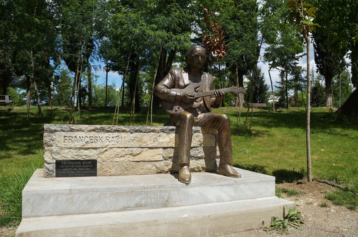 Statue in the big park of Tirana