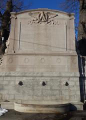 Back view of Robert Gould Shaw Memorial in Boston Massachusetts