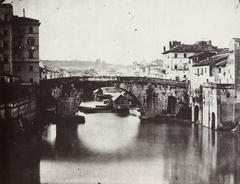 Italian photographer around 1870 at Ponte Cestio Rome