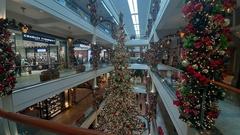 Interior view of Power Plant Mall in Rockwell Center Makati Philippines with modern design and shoppers