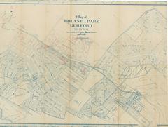 Vintage map of Roland Park, Guilford, and surrounding areas