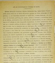 Acta de Constitución do Consello de Galiza document from Montevideo dated 1944-11-15