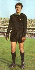 Italian football goalkeeper Roberto Tancredi in Juventus FC uniform at Verona Bentegodi stadium 1970-71