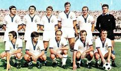 Inter Milan team lineup on the pitch at Marcantonio Bentegodi Stadium, Verona, September 27, 1970, before their away victory against AC Hellas Verona in Serie A 1970-71