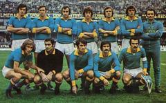 AC Hellas Verona football team line-up on the pitch at Marcantonio Bentegodi Stadium, Verona, Italy, October 14, 1973