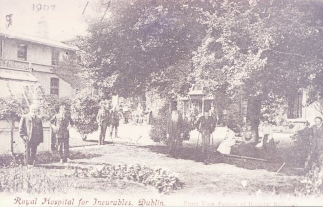 Old postcard of the Royal Hospital for Incurables in Donnybrook