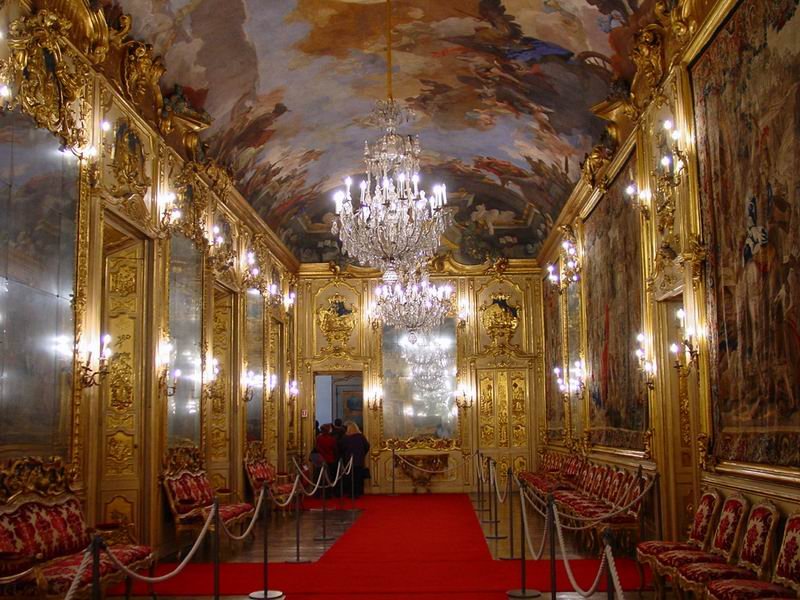 Galleria degli Arazzi in Palazzo Clerici, Milan with Tiepolo fresco 1741