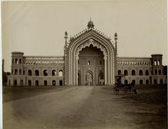 Albumen photograph of Turkish Gate Rumi Darwaza in Lucknow from the 1880s