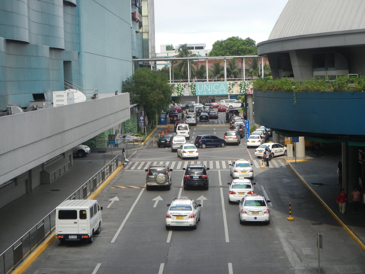 Aerial view of North Avenue and EDSA interchange in Quezon City with SM City North EDSA mall