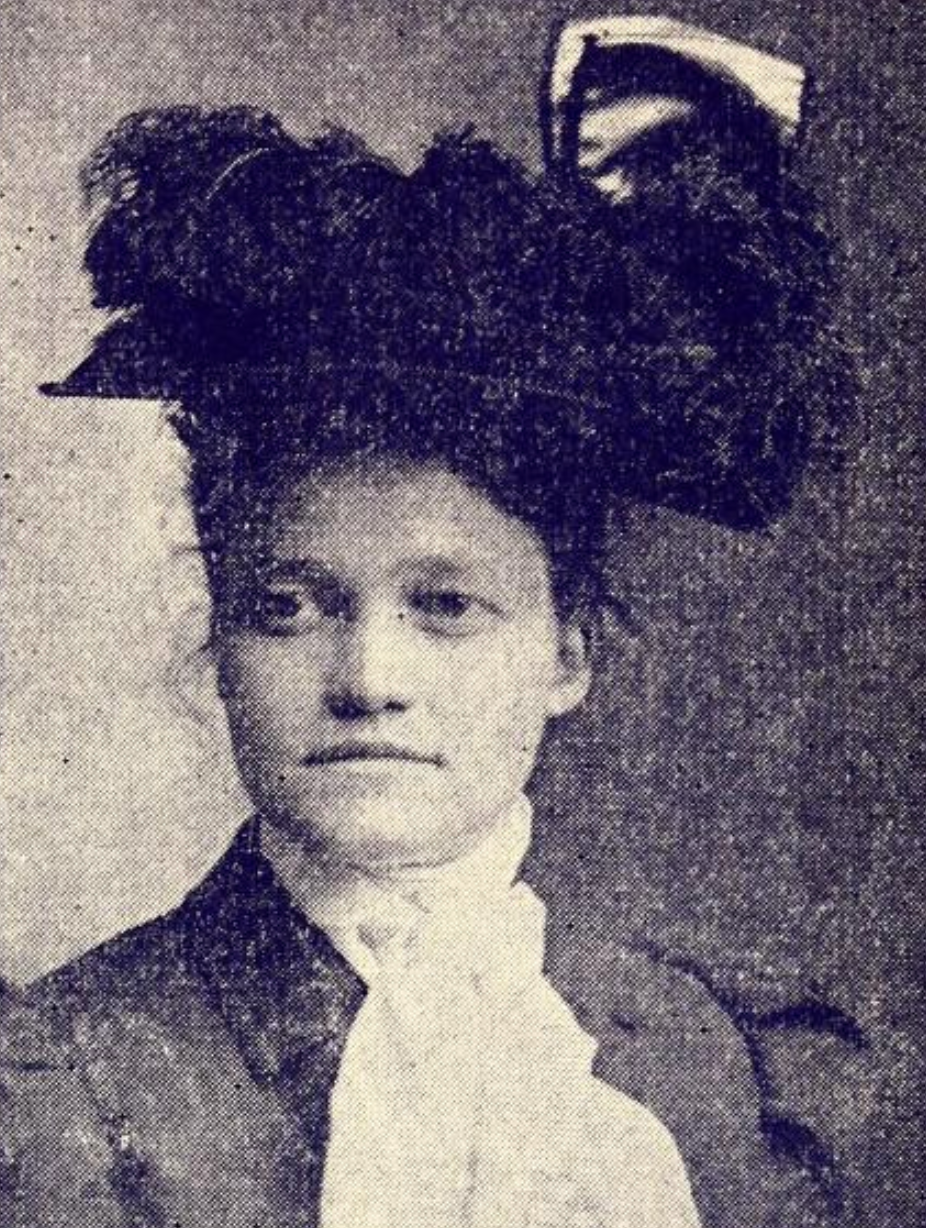 Portrait of Florence Wells Slater as a student at Cornell University in Ithaca