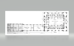 Original 1903 floor plan of San Antonio Southern Pacific Station with segregated waiting rooms