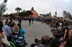 Soldiers and volunteers at The Go Army Experience event near the Alamodome with Army displays and equipment