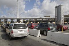 Vehicles crossing the border at San Ysidro Port of Entry in San Diego
