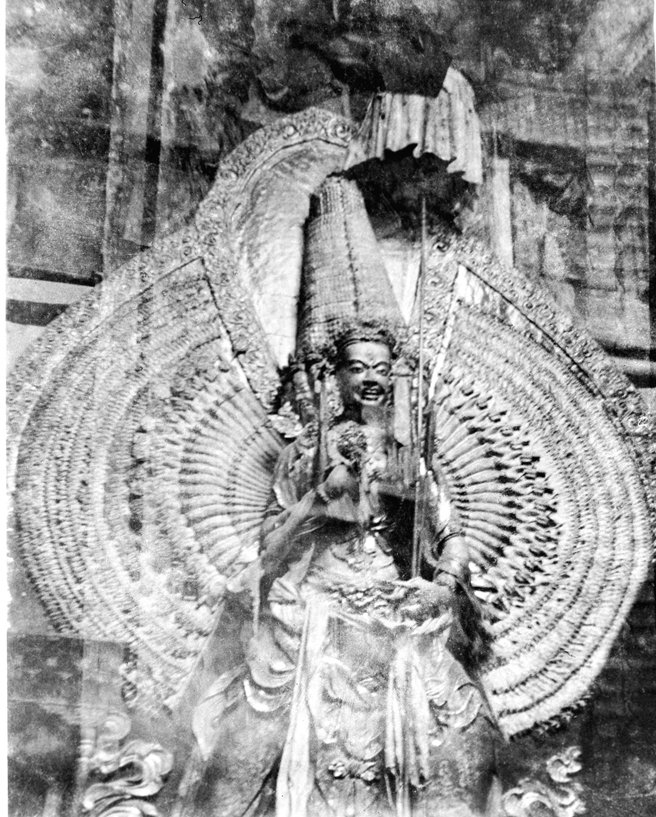 Goddess of the White Umbrella statue at Sankar Monastery in Leh