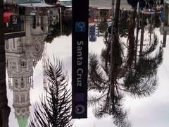 Totem of Santa Cruz Station on Line 5-Lilac of São Paulo Metro
