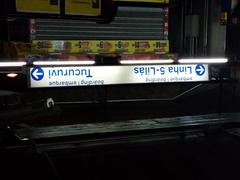Signage at Santa Cruz Station in a subway platform