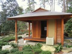 Scenic view of Sarah P. Duke Gardens with blooming flowers and lush greenery