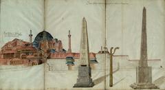 Watercolour painting attributed to Lambert de Vos from the Freshfield Album at Cambridge Trinity College