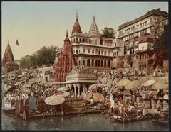 Palace of the Maharaja of Indore in Benares with intricate architecture