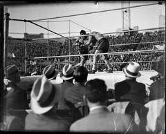 Young Corbett III fighting Jackie Fields at Seals Stadium in 1933