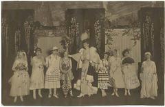 Group of people in costumes at the Kirmess charity pageant and carnival in Seattle circa 1915