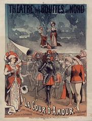 La Cour d'amour opera poster at Théâtre des Bouffes-du-Nord 1885