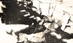 Cadáveres de los jóvenes nacistas asesinados en la Masacre del Seguro Obrero, ocurrida en Santiago de Chile el 5 de septiembre de 1938.