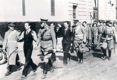 Nazis captured at the University of Chile being taken to the Seguro Box on September 5, 1938