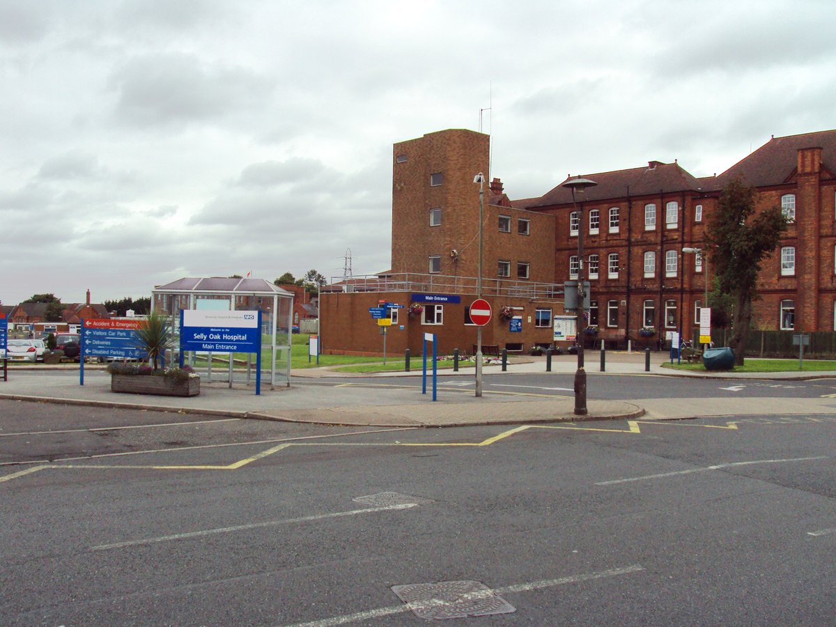 Selly Oak Hospital main entrance Birmingham UK