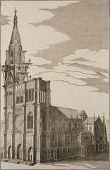 Lateral view of Strasbourg Cathedral exterior with detailed Gothic architecture