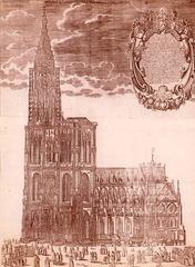 Lateral view of Strasbourg Cathedral in Strasbourg
