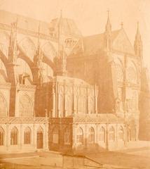 Partial view of Strasbourg Cathedral with detailed Gothic architecture