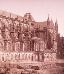Partial view of Strasbourg Cathedral with intricate Gothic architecture