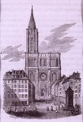Facade of Strasbourg Cathedral in France
