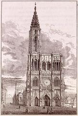 Facade of Strasbourg Cathedral with intricate Gothic architecture