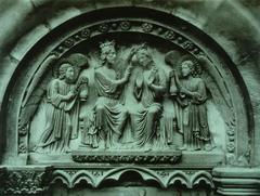 Southern crossing arch of Strasbourg Cathedral detailed stone architecture
