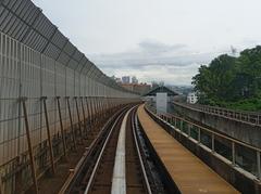 Exterior view of KJ5 Setiawangsa LRT station in Kuala Lumpur