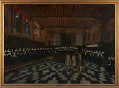 Meeting of Council of the Brugse Vrije at Manor in Bruges by Gilles van Tillborch