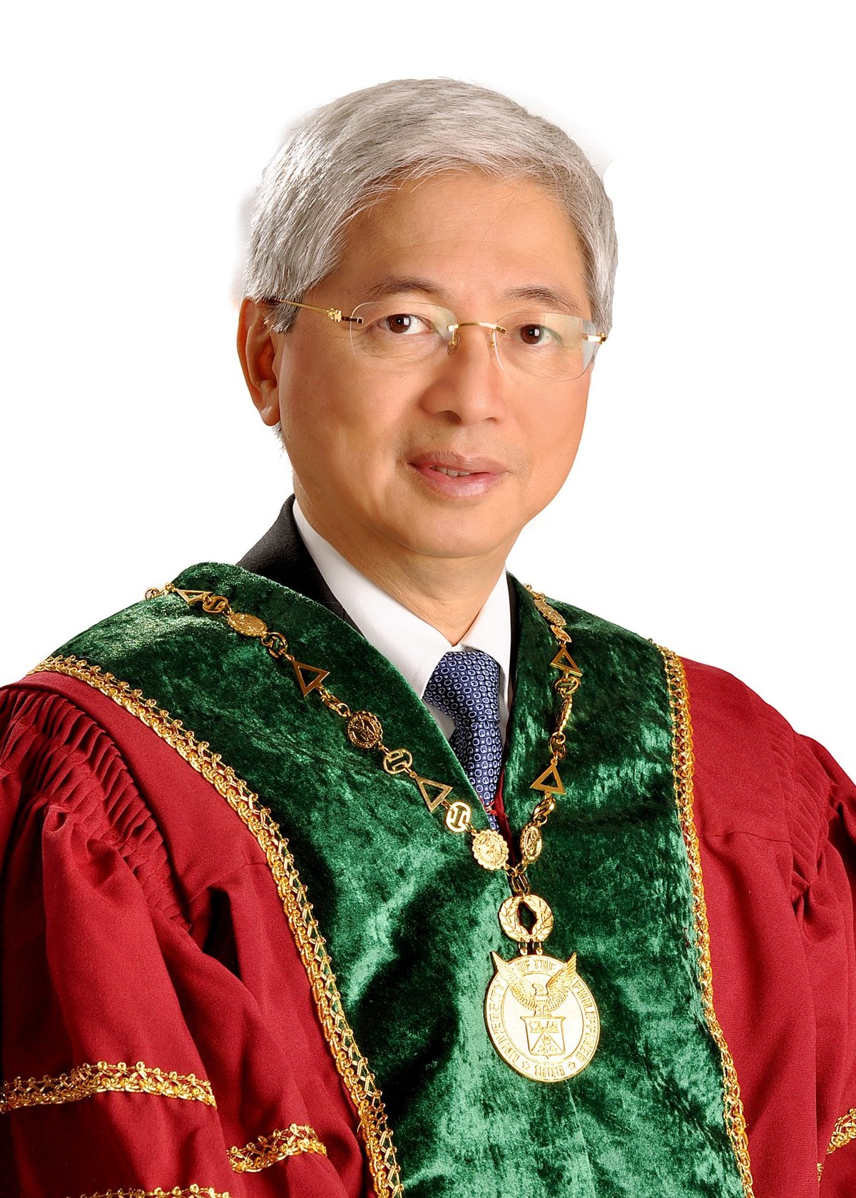 Portrait of President Alfredo Pascual of UP in formal attire
