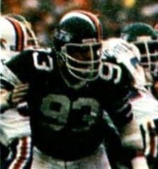 Marty Lyons New York Jets defensive tackle in action during 1981 AFC Wild Card Playoff Game