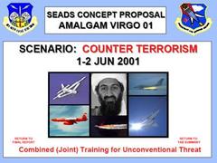Official government Seads proposal cover for Amalgam Virgo 01 dated June 1-2, 2001