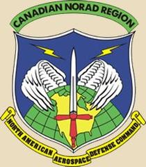 Canadian NORAD Region Emblem with maple leaf and shield design