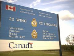 Entrance to 22 Wing at CFB North Bay in Ontario Canada during summer 2005