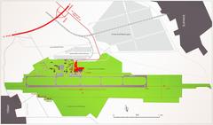 Airport Brno Turany apron view with parked aircraft and terminal buildings