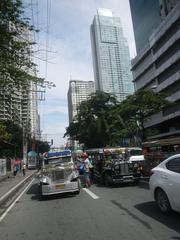 Ortigas Center view from Mandaluyong City showing San Miguel Avenue, One San Miguel Avenue building and Shaw Boulevard
