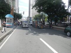 Modern office buildings along One San Miguel Avenue in Ortigas Center, Mandaluyong City, Philippines