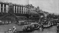 Sher Garhi Palace in Srinagar in the 1920s under cloudy sky