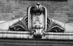 Shibe Park A's logo in cartouche