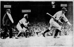 Earle Combs at bat during the first game of the 1928 baseball season at Shibe Park